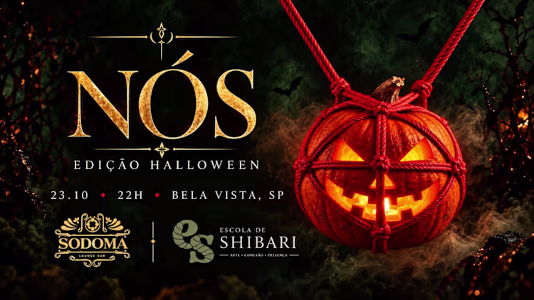 Arte oficial da festa Nós, edição Halloween, no Sodoma